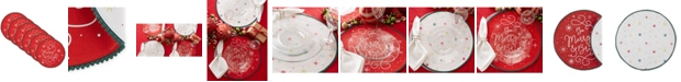 Design Imports Be Merry and Bright Embellished Placemat, Set of 6